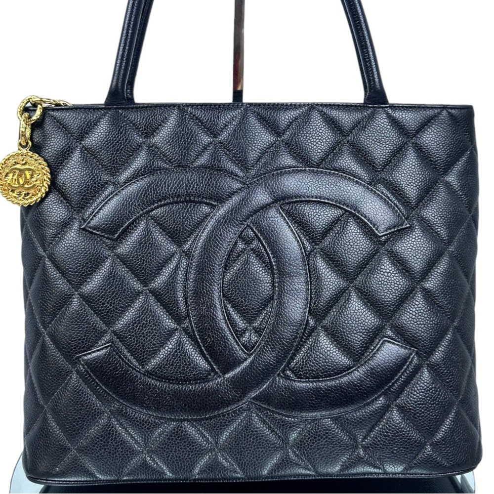 CHANEL Black Quilted Tote Bag